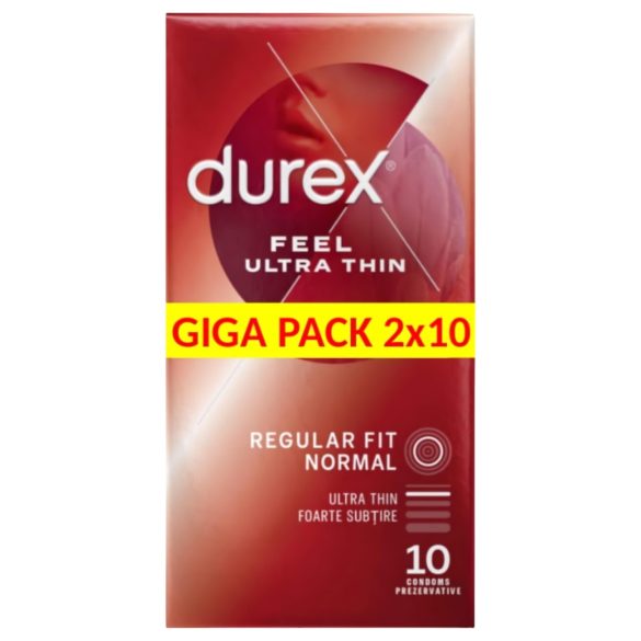 Durex Feel Ultra Thin - εξαιρετικά λεπτά προφυλακτικά πραγματικής αίσθησης (2x10)