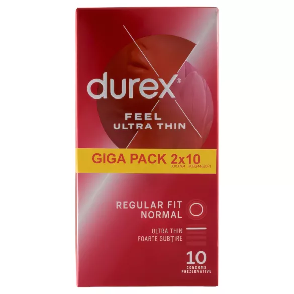 Durex - προφυλακτικά ultra λεπτά - φυσική αίσθηση - 2x10 τεμάχια