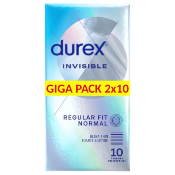 Durex Αόρατο Ευαίσθητο - Λεπτό Προφυλακτικό (2x10 τεμ)