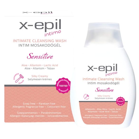 X-Epil Intimo Sensitive - Ειδικό τζελ καθαρισμού για ευαίσθητες περιοχές (250ml)