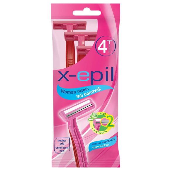 X-Epil - Γυναικεία Ξυραφάκια Μιας Χρήσης 2 Λεπίδων (4τμχ)