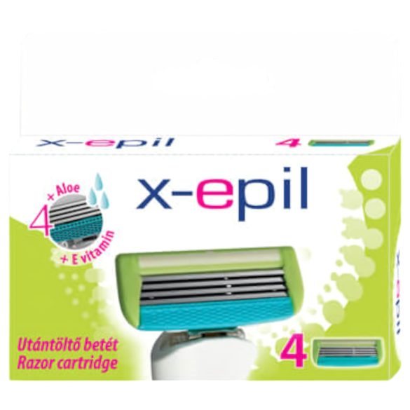 X-Epil - Αποσπώμενες Κεφαλές Γυναικείου Ξυραφιού 4 Λεπίδων (4 τεμάχια)
