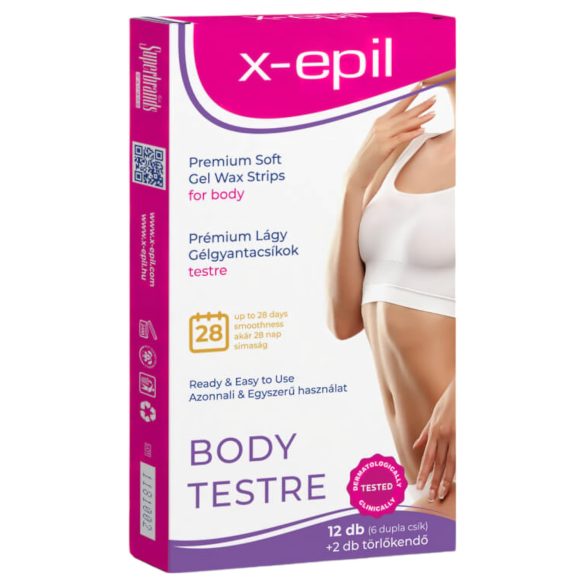 X-Epil - Έτοιμες Ταινίες Αποτρίχωσης Gel (12 τεμ.) - Για το Σώμα