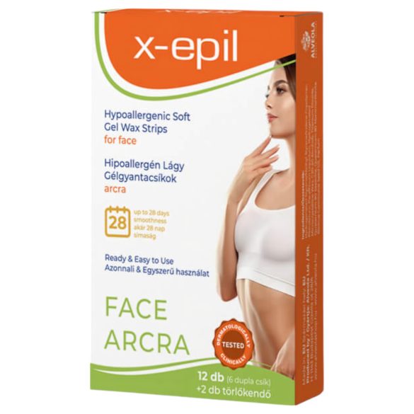X-Epil - Υποαλλεργικές ταινίες κεριού για το πρόσωπο (12 τεμ)