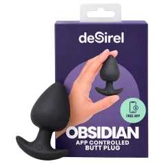   Desirel Obsidian - δονητής πρωκτού με έλεγχο μέσω εφαρμογής (μαύρος)
