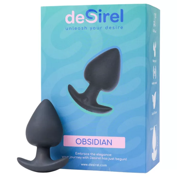 Desirel Obsidian - δονητής πρωκτού με έλεγχο μέσω εφαρμογής (μαύρος)