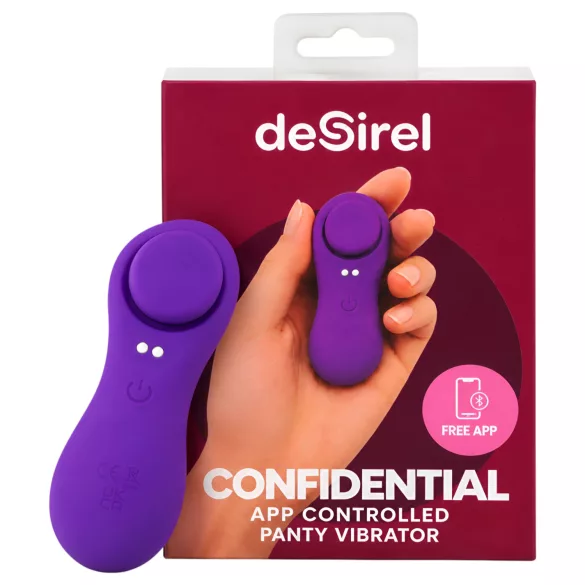 Desirel Confidential - φορετός δονητής κιλοτούλας με έλεγχο μέσω εφαρμογής (μωβ)
