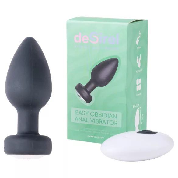 Desirel Easy Obsidian - ασύρματος αναλγητικός δονητής (μαύρο)