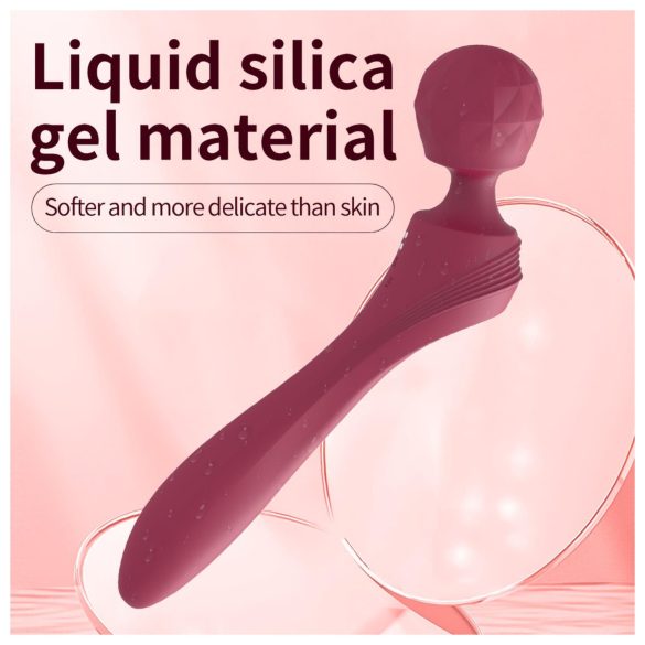 Lonely - δονητής με καμπύλη για μασάζ - αδιάβροχος - σιλικόνη - κόκκινο