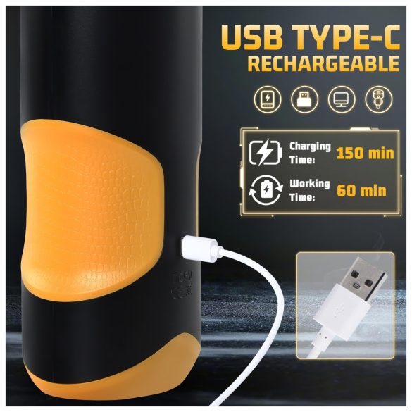 Lonely - ανδρικό αυτόματο περιστρεφόμενο masturbator - μαύρο