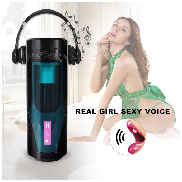 Lonely - ανδρικός αυνανιστής με δόνηση & ήχο - μαύρο