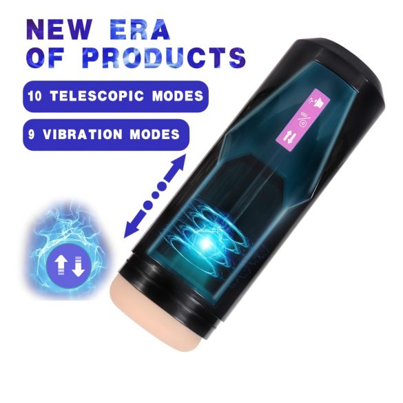 Lonely - ανδρικός αυνανιστής με δόνηση & ήχο - μαύρο