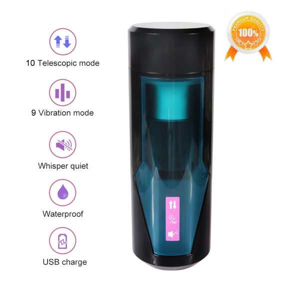 Lonely - ανδρικός αυνανιστής με δόνηση & ήχο - μαύρο