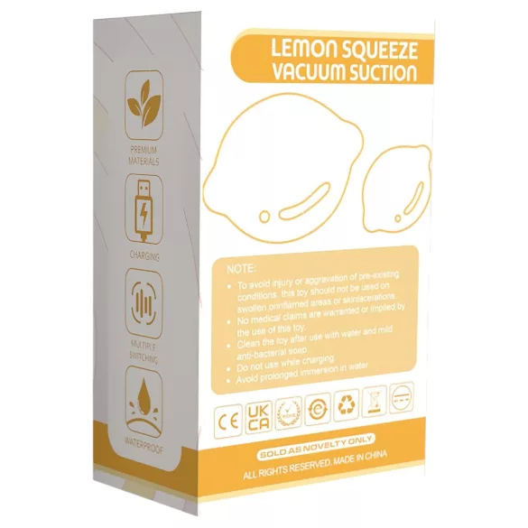 Lemon Squeeze - δονητής αναρρόφησης κλειτορίδας σε σχήμα λεμονιού (κίτρινος)