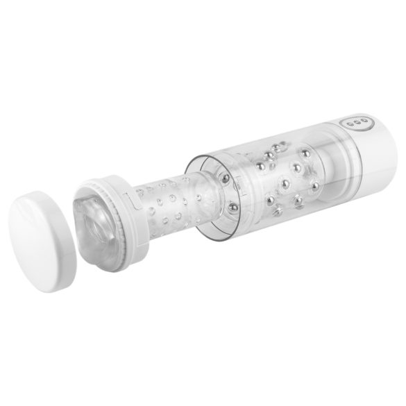 PDX - ανδρικός αυτόματος στοματοειδής δονητής - λευκό