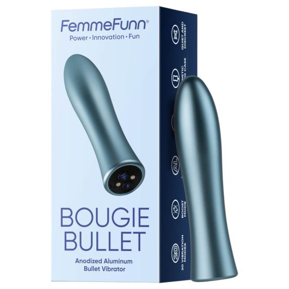 FemmeFunn Bougie - πολυτελές αλουμινένιο δονητής (ασημί)