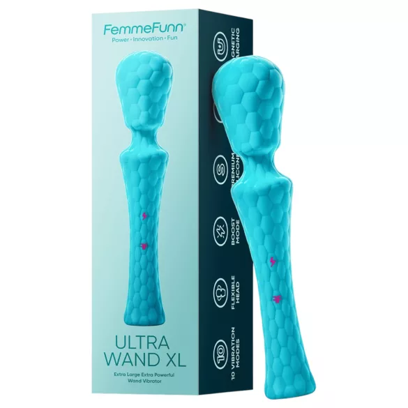 FemmeFunn - ραβδί μασάζ με δόνηση XL - premium, τιρκουάζ