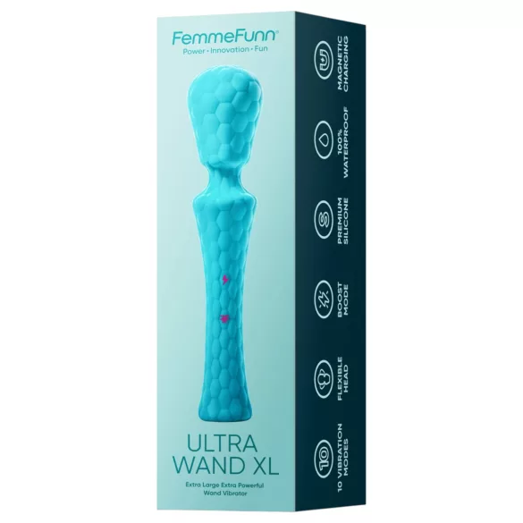 FemmeFunn - ραβδί μασάζ με δόνηση XL - premium, τιρκουάζ