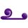 Snail Vibe Duo - επαναφορτιζόμενος, 3σε1 δονητής διέγερσης (μωβ)