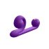 Snail Vibe Duo - επαναφορτιζόμενος, 3σε1 δονητής διέγερσης (μωβ)