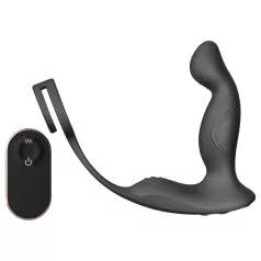   Sex HD Virgil - δονητής προστάτη με δαχτυλίδι πέους & όρχεων - μαύρο