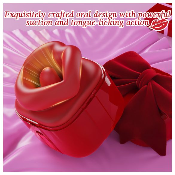 SEX HD Lovely Kiss - δονητής γλειψίματος και αναρρόφησης - κόκκινο
