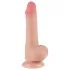 Lovetoy Sliding-Skin - dildo με βεντούζα διπλής στρώσης - 19,5cm φυσικό