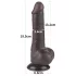 Lovetoy - δονητής με όρχεις - διπλό στρώμα - 19,5cm καφέ