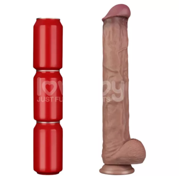 Lovetoy - διπλόστρωτο XXL ομοίωμα πέους - 36,5 εκ. - φυσικό