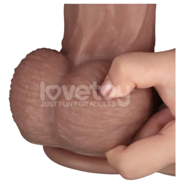 Lovetoy - διπλόστρωτο XXL ομοίωμα πέους - 36,5 εκ. - φυσικό