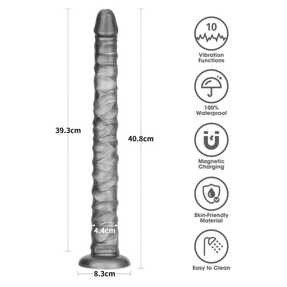 Lovetoy King Sized - δονητής extra μεγάλος - 40,5 εκ. - γκρι