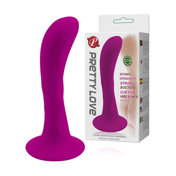 Pretty Love Baile - καλλιτεχνικό curvy anal plug (ροζ)
