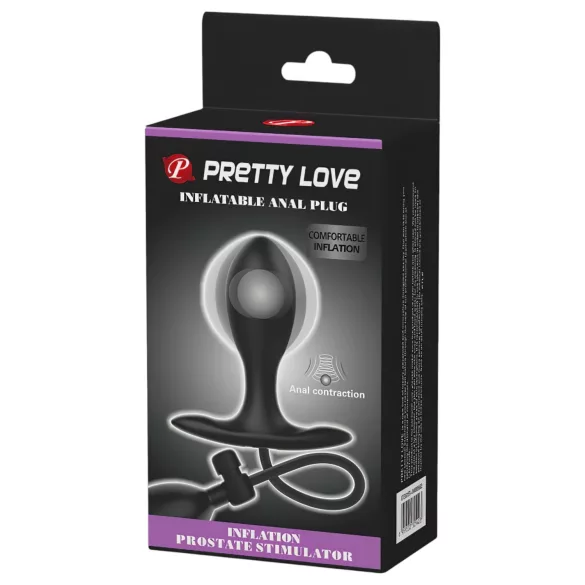Pretty Love - φουσκωτό πρωκτικό διαστολέα με εσωτερική μπίλια - μαύρο