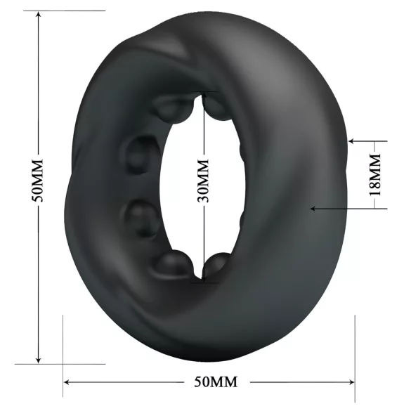 Crazy Bull - δαχτυλίδι πέους με δόνηση - μαύρο