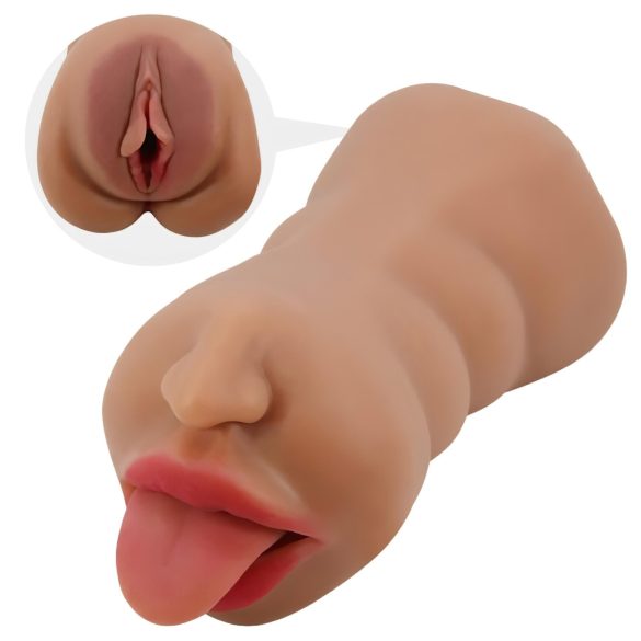 Crazy Bull - ανδρικός masturbator στόμα & vagina - φυσικό χρώμα