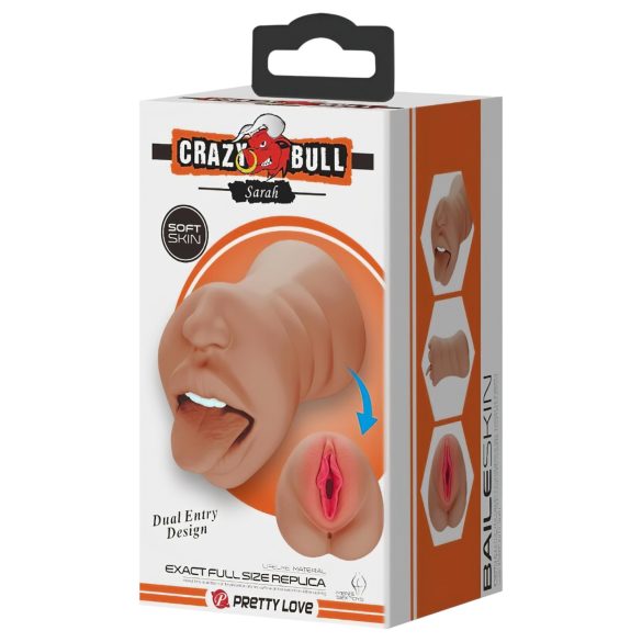 Crazy Bull - ανδρικός masturbator στόμα & vagina - φυσικό χρώμα