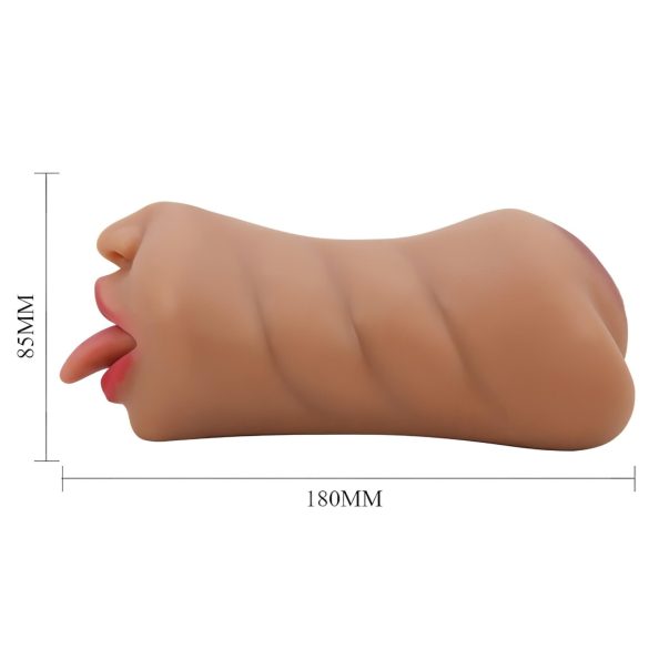 Crazy Bull - ανδρικός masturbator στόμα & vagina - φυσικό χρώμα