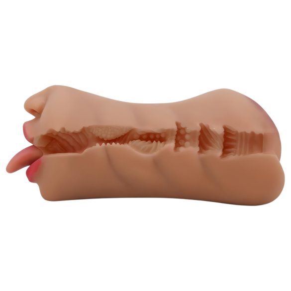 Crazy Bull - ανδρικός masturbator στόμα & vagina - φυσικό χρώμα