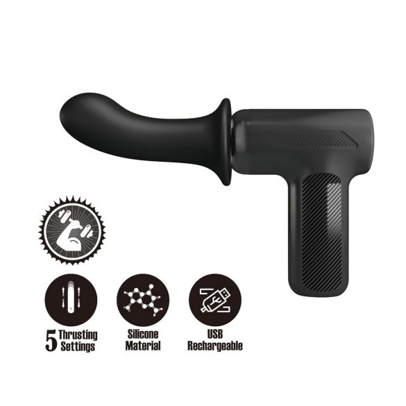 Pretty Love Dj Doctor - δονητής πιστόλι με ώθηση - μαύρο - γυναίκα