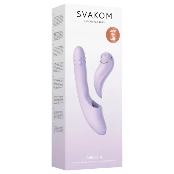 Svakom DuoGlow - Δονητής σημείου G και κλειτορίδας με έλεγχο μέσω εφαρμογής (μωβ)