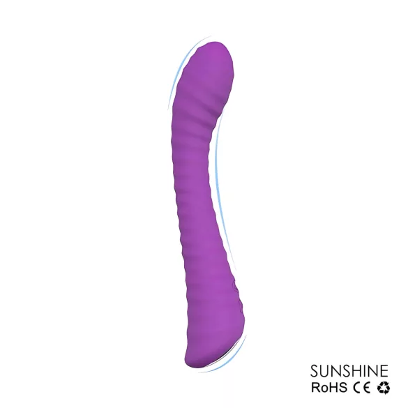 Sex HD Sunshine - δονητής σημείου G με αυλακώσεις - επαναφορτιζόμενος - μωβ