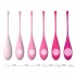 Sex HD Eggs - σετ 6 κολπικές μπάλες kegel - ροζ