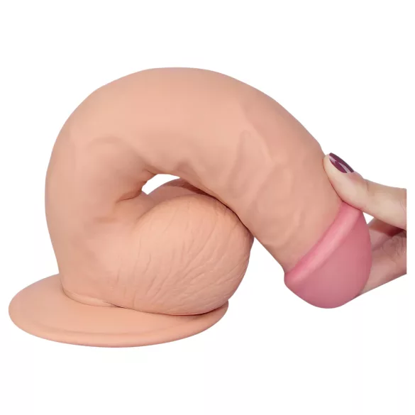 Lovetoy Ultra Soft - ρεαλιστικό dildo - ελαστικό, δέρματινο, 21,5cm, μπεζ