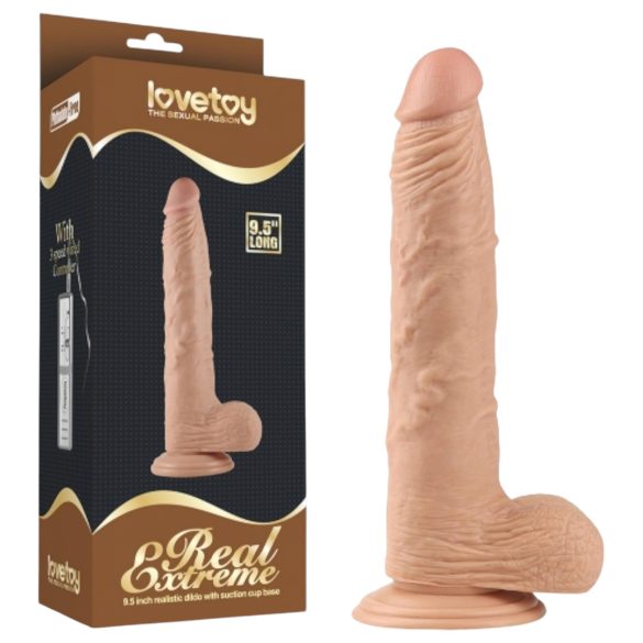 Lovetoy Real Extreme - δονητής με βεντούζα - 24cm