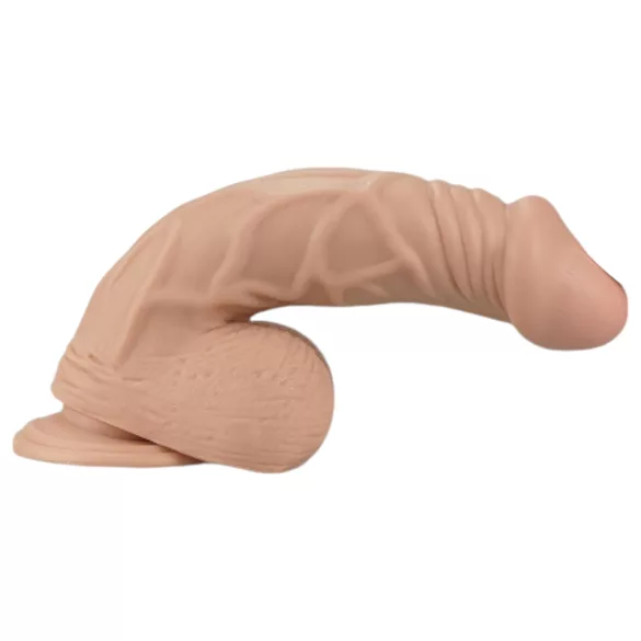 Lovetoy Real Extreme - δονητής με βεντούζα - 23 εκ. (φυσικό χρώμα)