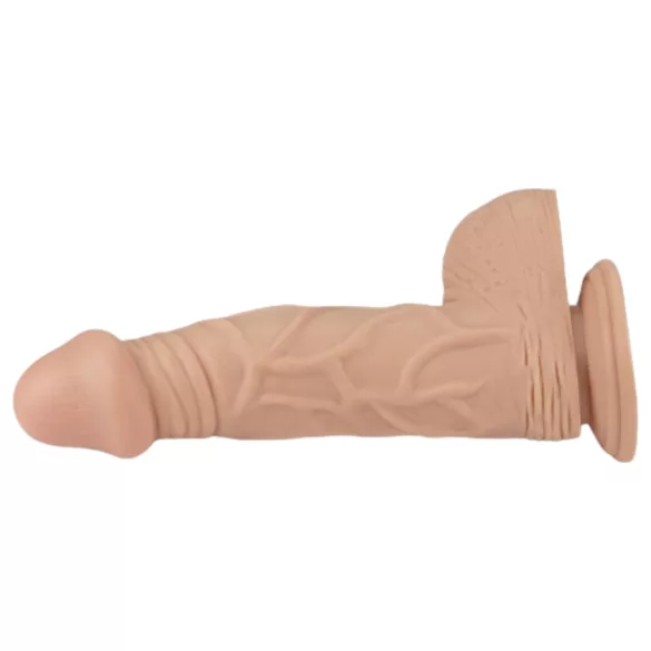 Lovetoy Real Extreme - δονητής με βεντούζα - 23 εκ. (φυσικό χρώμα)