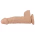 Lovetoy Real Extreme - δονητής με βεντούζα - 23 εκ. (φυσικό χρώμα)