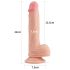 Lovetoy - ρεαλιστικό dildo με βεντούζα - 21cm - φυσικό χρώμα