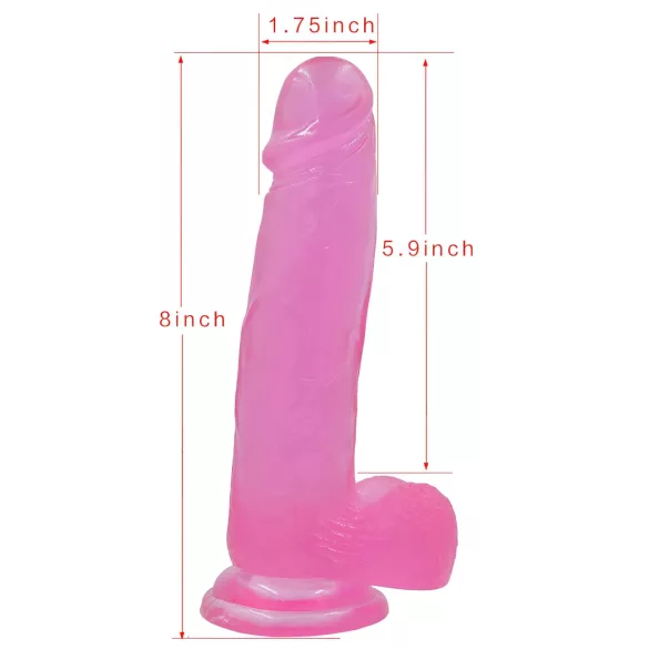 Lovetoy - δονητής με βεντούζα - 20cm - ροζ