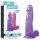 Lovetoy - δονητής με βεντούζα - 20cm - μωβ - jelly dildo